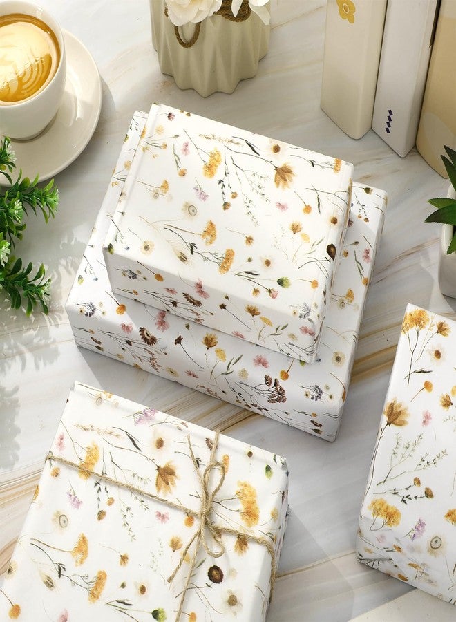FYSUIMU 60 Sheets Spring Wildflower Tissue Paper Watercolor Floral Art Tissue Paper Vintage Wrapping Paper for DIY Craft Packing, 14 x 20 Inch - Image 4
